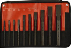 Mayhew - 10 Piece Cold Chisel Set - Hot Forged Carbon Steel, Sizes Included 1/4 to 1" - Caliber Tooling