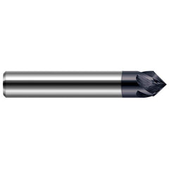 Harvey Tool - 1/2" Diam 120°/60° 4-Flute Single End Solid Carbide Chamfer Mill - Exact Industrial Supply