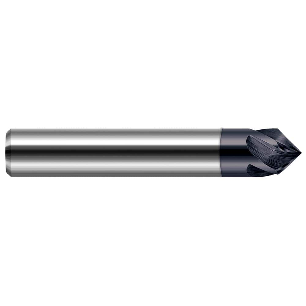 Harvey Tool - 3/16" Diam 120°/60° 2-Flute Single End Solid Carbide Chamfer Mill - Exact Industrial Supply