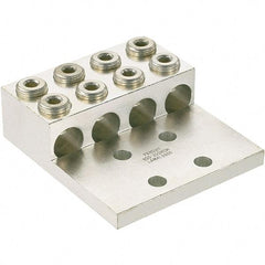 Panduit - 2 AWG Noninsulated Lug Connection Square Ring Terminal - 1/2" Stud, 5-1/2" OAL x 5.31" Wide, Tin Plated Aluminum Contact - Caliber Tooling