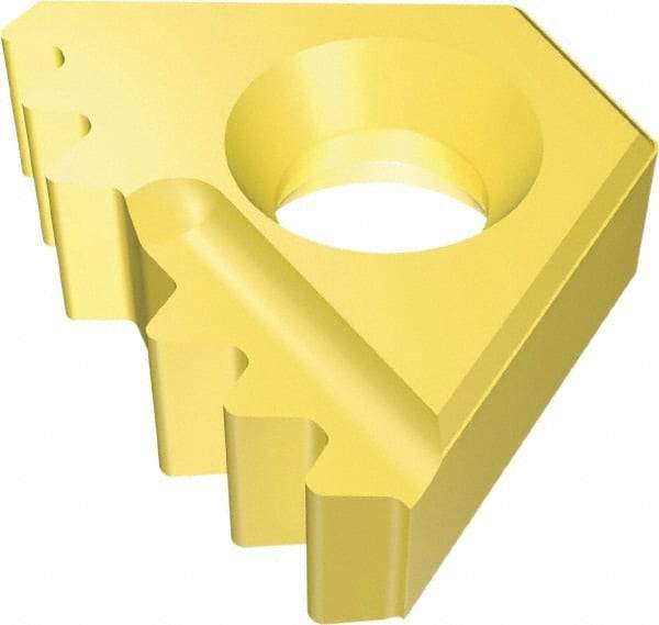 Vargus - 14DER External Right Hand 8 API Round Laydown Threading Insert - Grade VKX, TiN Coated Carbide - Caliber Tooling