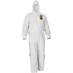 KleenGuard - Size 4XL SMS General Purpose Coveralls - Blue, Zipper Closure, Elastic Cuffs, Elastic Ankles, Serged Seams - Caliber Tooling