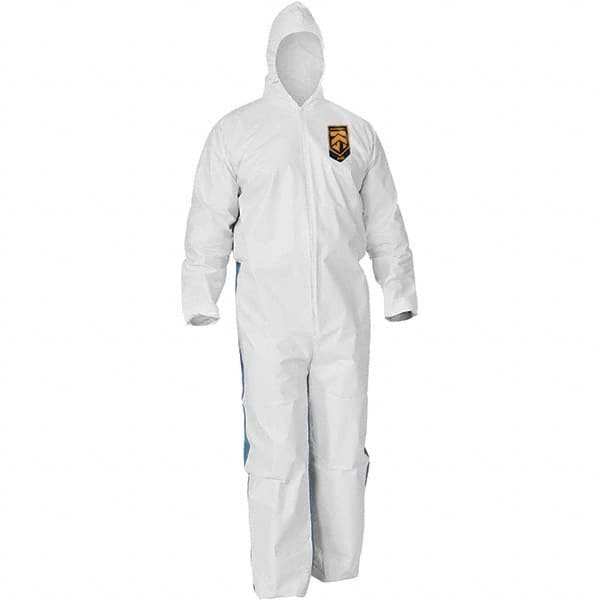 KleenGuard - Size 3XL SMS General Purpose Coveralls - Blue, Zipper Closure, Elastic Cuffs, Elastic Ankles, Serged Seams - Caliber Tooling