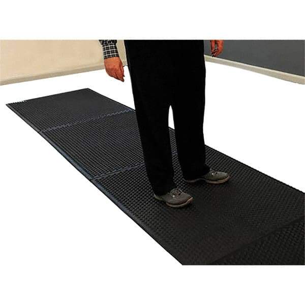 Barefoot - 3' Long x 3' Wide, Dry Environment, Anti-Fatigue Matting - Black, EPDM Rubber with EPDM Rubber Base - Caliber Tooling