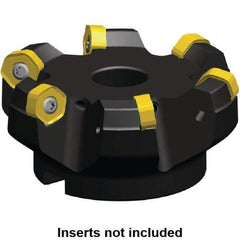 Kennametal - 6 Inserts, 2.997" Cutter Diam, 0.064" Max Depth of Cut, Indexable High-Feed Face Mill - 0.8661" Arbor Hole Diam, 1.575" High, KSHR Toolholder, HNGJ 0905.. Inserts, Series Dodeka Mini High-Feed - Caliber Tooling