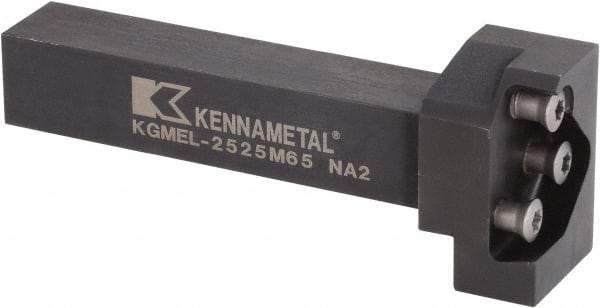 Kennametal - External Thread, 170.25mm OAL, Left Hand Indexable Grooving Cutoff Toolholder - 32mm Shank Height x 32mm Shank Width, KGME Toolholder Style, Series A4 - Caliber Tooling