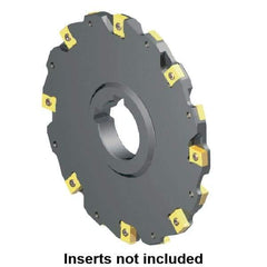 Kennametal - Arbor Hole Connection, 0.2362" Cutting Width, 0.8661" Depth of Cut, 100mm Cutter Diam, 1.2598" Hole Diam, 5 Tooth Indexable Slotting Cutter - 90° LN Toolholder, LNE 1235... Insert - Caliber Tooling