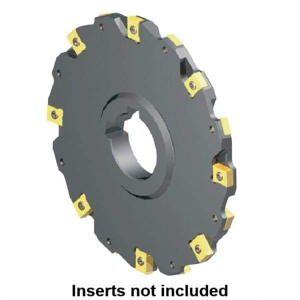 Kennametal - Arbor Hole Connection, 0.2362" Cutting Width, 0.6299" Depth of Cut, 80mm Cutter Diam, 1-1/16" Hole Diam, 4 Tooth Indexable Slotting Cutter - 90° LN Toolholder, LNE 1235... Insert - Caliber Tooling