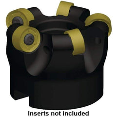 Kennametal - 100mm Cut Diam, 3mm Max Depth, 32mm Arbor Hole, 7 Inserts, RN.J 1204... Insert Style, Indexable Copy Face Mill - KDR Cutter Style, 22,150 Max RPM, 50mm High, Through Coolant, Series Rodeka - Caliber Tooling