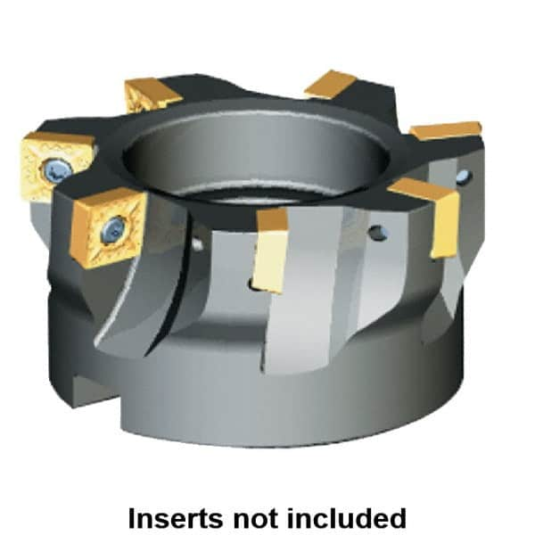 Kennametal - 10 Inserts, 100mm Cut Diam, 32mm Arbor Diam, 6.57mm Max Depth of Cut, Indexable Square-Shoulder Face Mill - 0/90° Lead Angle, 50mm High, SP.T 10T3.. Insert Compatibility, Series KSSM - Caliber Tooling