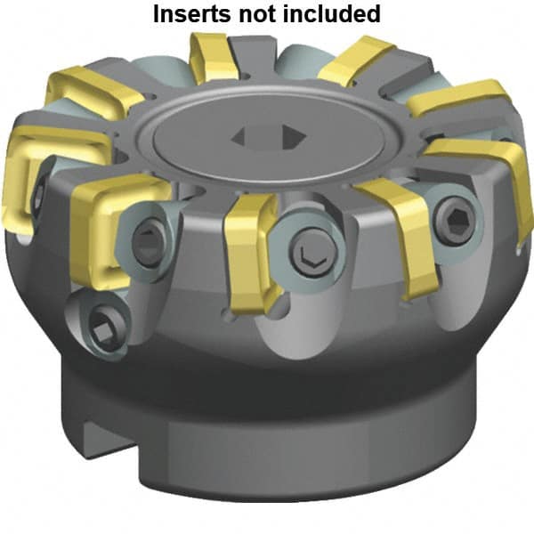 Kennametal - 162.1mm Cut Diam, 40mm Arbor Hole, 5mm Max Depth of Cut, 6° Indexable Chamfer & Angle Face Mill - 24 Inserts, SNXF 1204... Insert, Right Hand Cut, 24 Flutes, Through Coolant, Series KSSR - Caliber Tooling