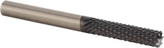 Kennametal - 12mm Diam, Burr End, Solid Carbide Diamond Pattern Router Bit - Right Hand Cut, 3-15/16" OAL, Use on Composites, Fiberglass - Caliber Tooling