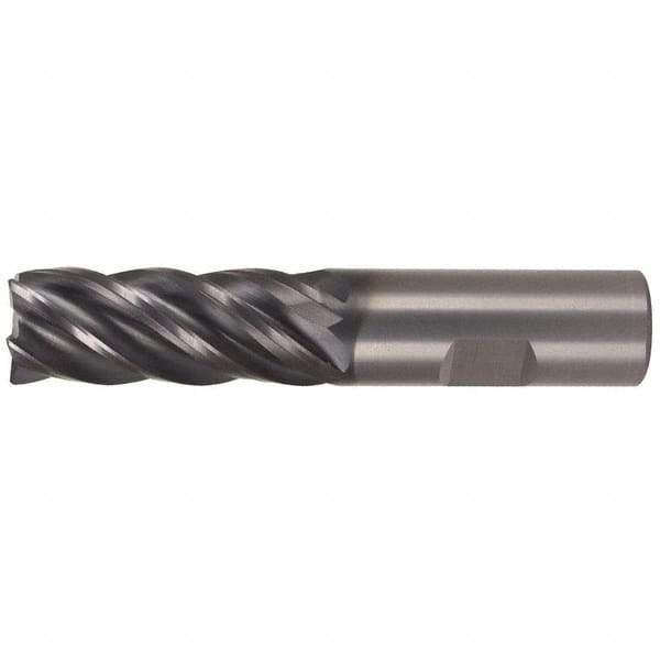 Kennametal - 1", 5 Flute, Single End, Solid Carbide, Corner Radius End Mill - 4-1/2" OAL, 38° Helix, Right Hand Flute, 1-3/4" LOC, Right Hand Cut - Caliber Tooling