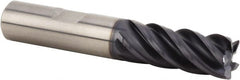 Kennametal - 1", 5 Flute, Single End, Solid Carbide, Corner Radius End Mill - 4-1/2" OAL, 38° Helix, Right Hand Flute, 1-3/4" LOC, Right Hand Cut - Caliber Tooling