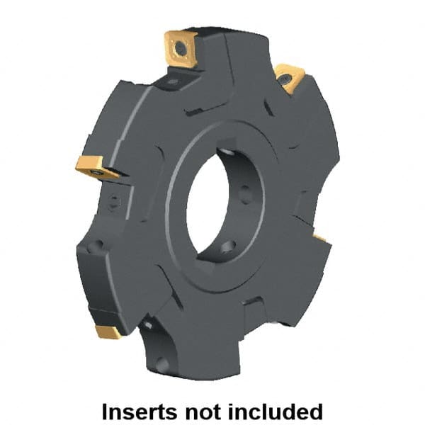 Kennametal - Arbor Hole Connection, 0.359" Cutting Width, 2.042" Depth of Cut, 160mm Cutter Diam, 1.5748" Hole Diam, 10 Tooth Indexable Slotting Cutter - KSSM Toolholder, SP.T 10T3.. Insert, Left Hand Cutting Direction - Caliber Tooling