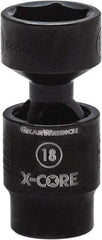 GearWrench - 3/8" Drive 8mm Standard Universal Impact Socket - 6 Points, 2-8/51" OAL - Caliber Tooling