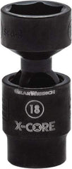 GearWrench - 3/8" Drive 22mm Standard Universal Impact Socket - 6 Points, 2-13/66" OAL - Caliber Tooling