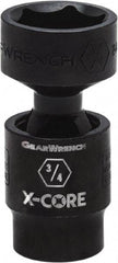 GearWrench - 3/8" Drive 3/4" Standard Universal Impact Socket - 6 Points, 2-13/66" OAL - Caliber Tooling