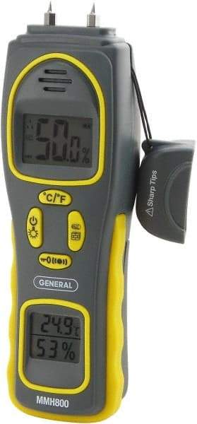 General - 32 to 140°F Operating Temp, Moisture Meter - Accurate to ±3% - Caliber Tooling