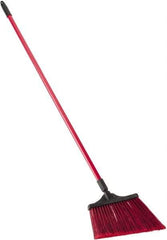 O-Cedar - 13" Wide, Red Synthetic Bristles, 48" Fiberglass Handle, Angled Broom - Flagged - Caliber Tooling