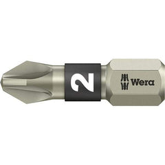 Wera - #1 Pozidriv Screwdriver Bit - 1" OAL - Caliber Tooling