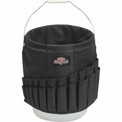 Bucket Boss - 44 Pocket General Purpose Holster - Polyester, Black, 11" Wide x 11" High - Caliber Tooling