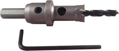 Disston - 1-3/8" Diam, 1" Cutting Depth, Hole Saw - Carbide-Tipped Saw, Toothed Edge - Caliber Tooling