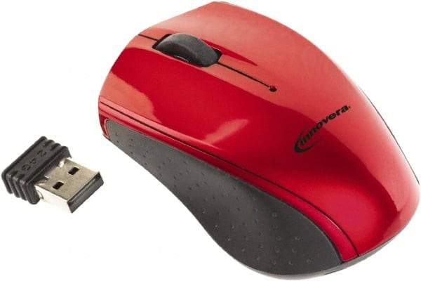 innovera - Red, Black Mouse - Use with Mac OS X, Windows 2000, XP, Vista, 7 - Caliber Tooling