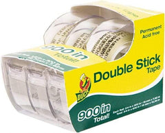 Duck - 1/2" x 25' Acrylic Adhesive Double Sided Tape - 6 mil Thick, Clear, Polypropylene Film Liner, Series DUC - Caliber Tooling