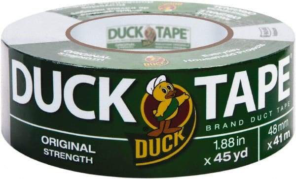 Duck - 1-7/8" x 45 Yds Gray Duct Tape - 9 mil, Rubber Adhesive, Vinyl Backing, 22 Lb/ln Tensile Strength, Series DUC - Caliber Tooling