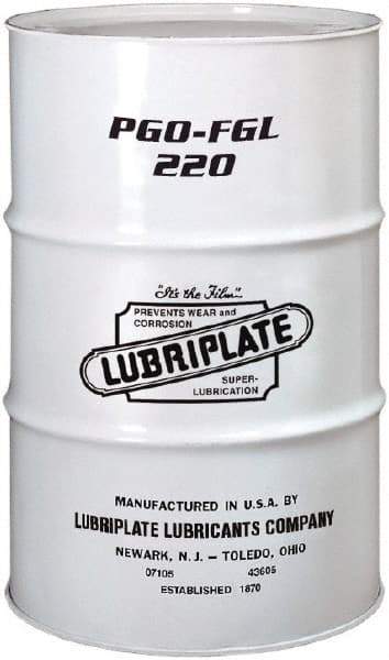 Lubriplate - 55 Gal Drum, Synthetic Gear Oil - 6°F to 443°F, 227 St Viscosity at 40°C, 42 St Viscosity at 100°C, ISO 220 - Caliber Tooling