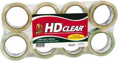 Duck - 1-7/8" x 55 Yd Clear Acrylic Adhesive Packaging Tape - Polyethylene Film Backing, 2.6 mil Thick, 31 Lb Tensile Strength, Series DUC - Caliber Tooling