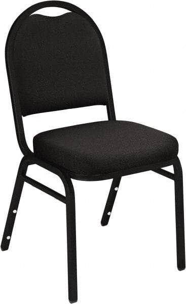 NPS - Fabric Black Stacking Chair - Black Frame, 18" Wide x 20" Deep x 34" High - Caliber Tooling