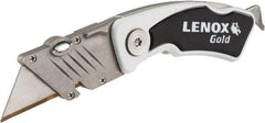 Lenox - Fixed Folding Utility Knife - White Metal Handle, 1 Blade Included - Caliber Tooling