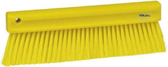 Vikan - Polyester Counter Brush - 2" Bristle Length, 11" Long x 1-1/4" Wide Head, Yellow - Caliber Tooling