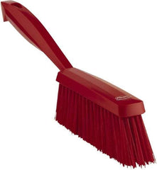 Vikan - 14" OAL, Polyester Staple Set Bench Brush - 2" Bristle Length, 6-3/8" Long Head, Red - Caliber Tooling