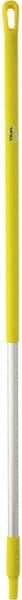 Vikan - 51 x 1-1/4" Aluminum Squeegee Handle - European Threaded Connection, Yellow - Caliber Tooling