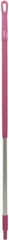 Vikan - 51 x 1-1/4" Aluminum Squeegee Handle - European Threaded Connection, Pink - Caliber Tooling