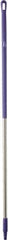 Vikan - 59 x 1-1/4" Aluminum Squeegee Handle - European Threaded Connection, Purple - Caliber Tooling