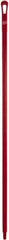 Vikan - 59 x 1-1/4" Polypropylene Squeegee Handle - European Threaded Connection, Red - Caliber Tooling