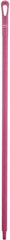 Vikan - 51 x 1-1/4" Polypropylene Squeegee Handle - European Threaded Connection, Pink - Caliber Tooling