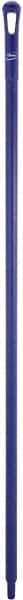 Vikan - 59 x 1-1/4" Polypropylene Squeegee Handle - European Threaded Connection, Purple - Caliber Tooling