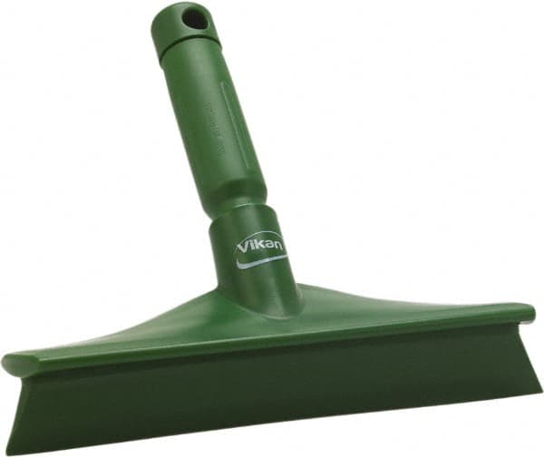 Vikan - 9.84" Rubber Blade Bench Squeegee - Single Edge, Green, Plastic Holder - Caliber Tooling