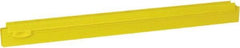 Vikan - 20" Rubber Blade Squeegee Refill - Double Edge, Yellow, Plastic Holder - Caliber Tooling