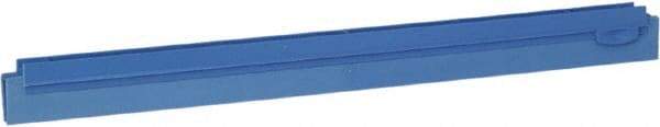 Vikan - 20" Rubber Blade Squeegee Refill - Double Edge, Blue, Plastic Holder - Caliber Tooling