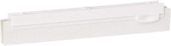 Vikan - 10" Rubber Blade Squeegee Refill - Double Edge, White, Plastic Holder - Caliber Tooling