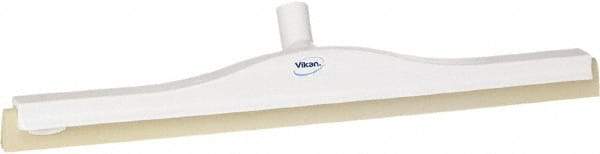 Vikan - 24" Foam Rubber Blade Floor Squeegee - Double Edge, White, Plastic Holder - Caliber Tooling