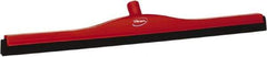 Vikan - 28" Foam Rubber Blade Bench Squeegee - Double Edge, Red, Plastic Holder - Caliber Tooling