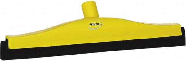 Vikan - 16" Foam Rubber Blade Bench Squeegee - Double Edge, Yellow, Plastic Holder - Caliber Tooling