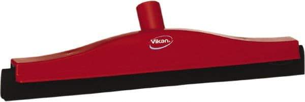 Vikan - 16" Foam Rubber Blade Bench Squeegee - Double Edge, Red, Plastic Holder - Caliber Tooling